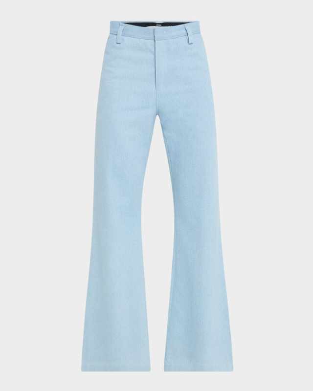Mid-Rise Crop Flare Pants